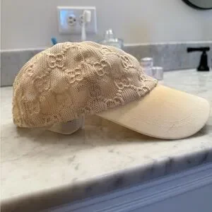 Gucci | Accessories | Gucci Cream Monogram Baseball Hat  display picture 1